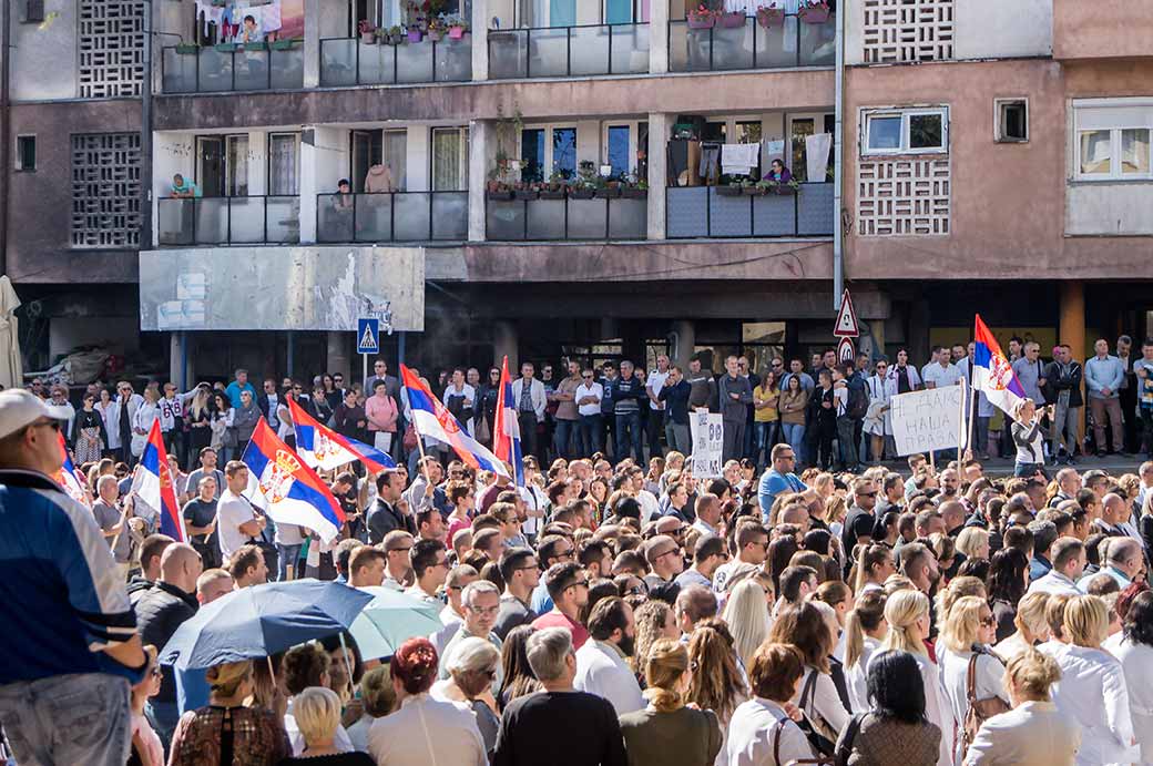 Serbian demonstration