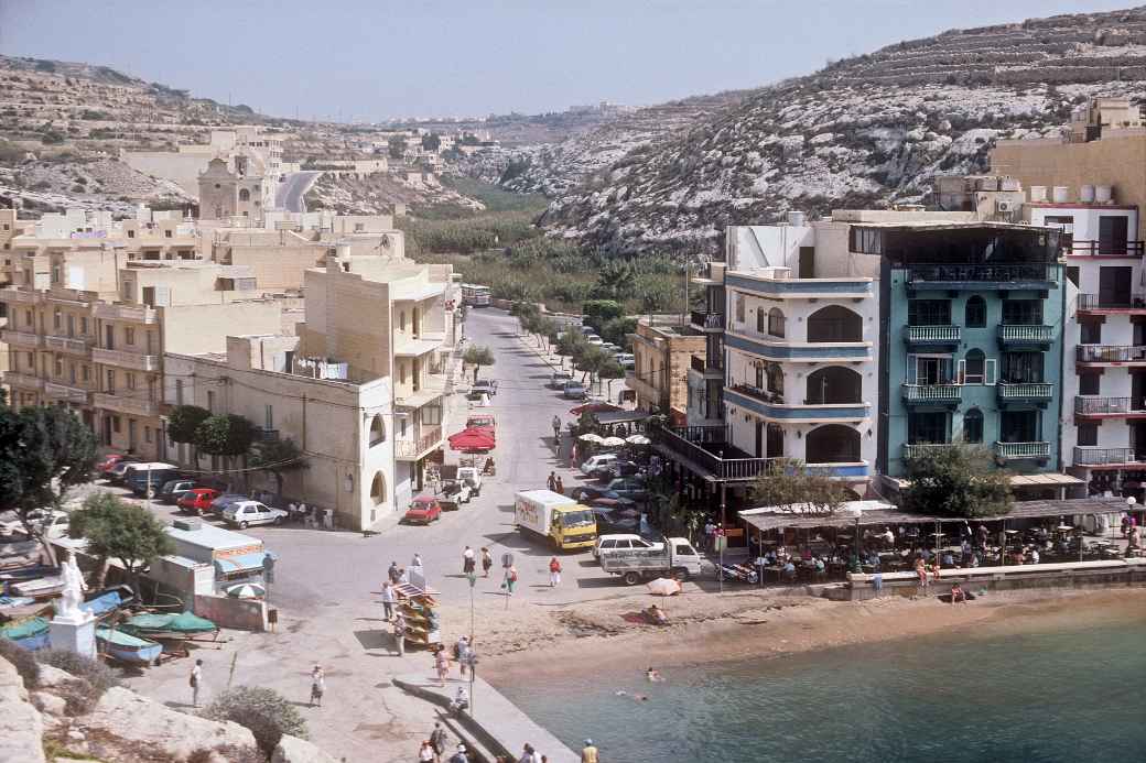 View to Xlendi beach