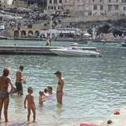 Beach and bay of Xlendi