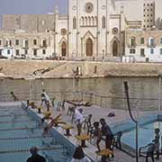 Diving into the pool, St. Julian’s