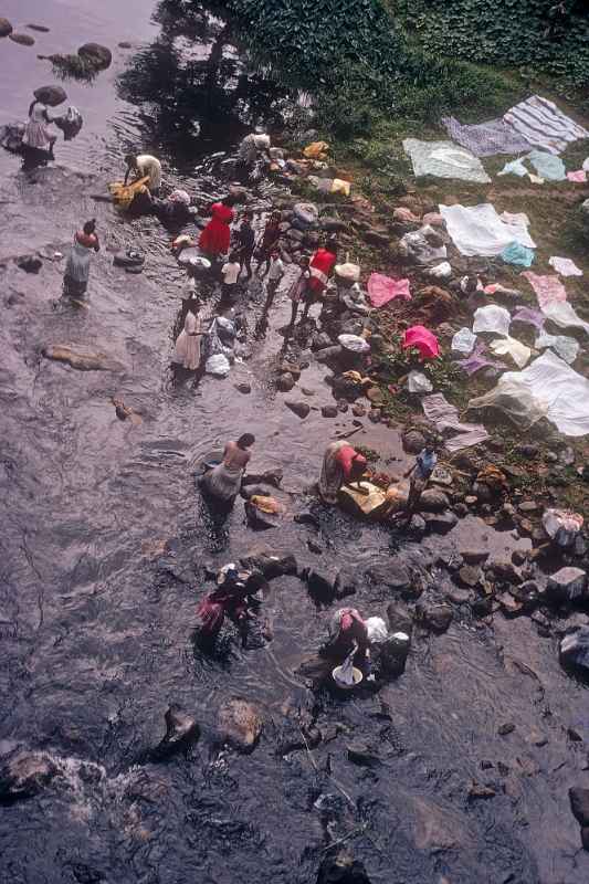 Women doing laundry, Rivière des Anguilles