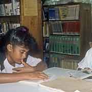 Girls in the library