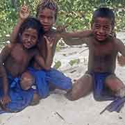 Young children on the beach