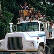 Children on a truck