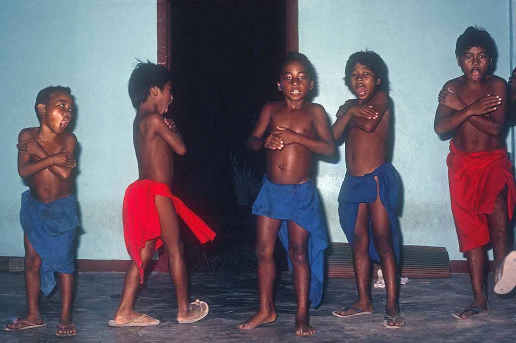 Traditional dance by boys