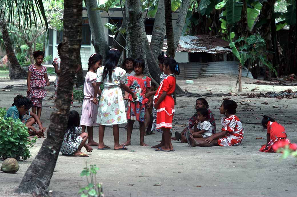 Girls under the palms