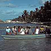 Sloop leaving Nomwin island