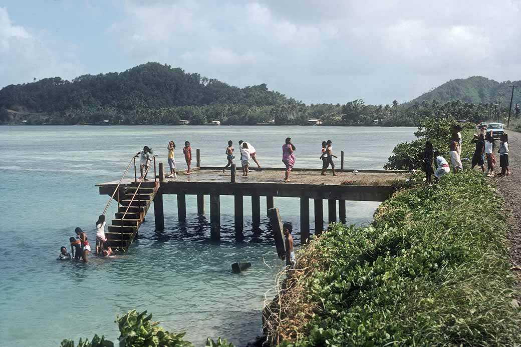 Swimming place on the causeway