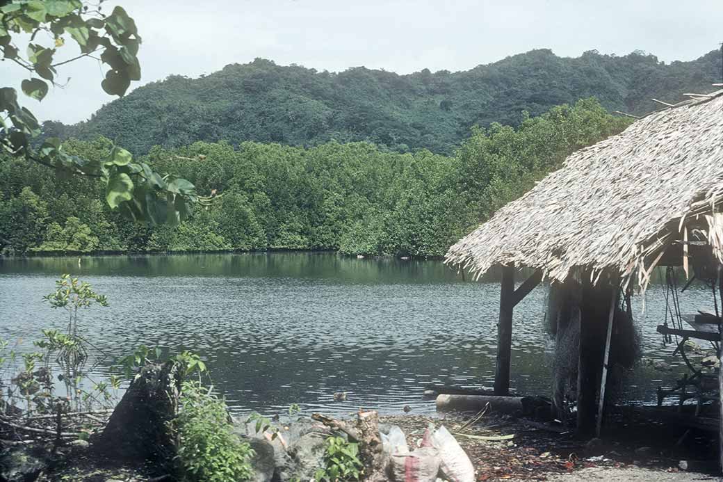Lagoon and a small hut