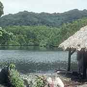 Lagoon and a small hut