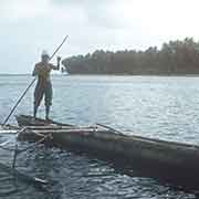 Kilafwakun on a canoe