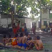 Playing basketball, Pulowat