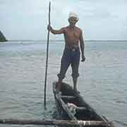 Kilafwakun on a canoe