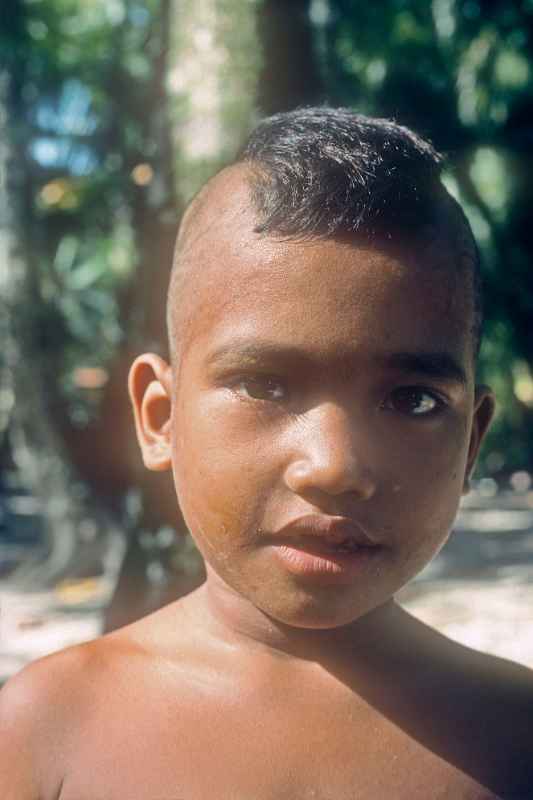 Young boy with hair style