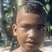 Young boy with hair style