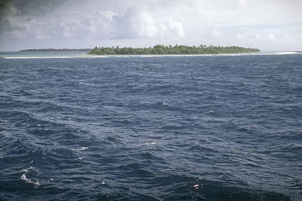 Looking back to Falalop, Woleai