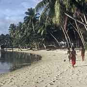 Walking along the beach