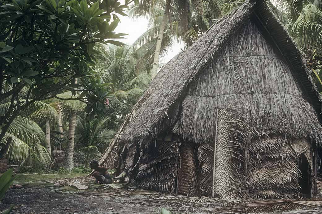 House and woman, Lamotrek