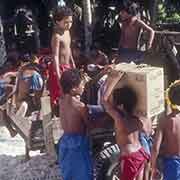 Putting cargo onto truck