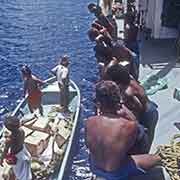 Loading cargo from the ship