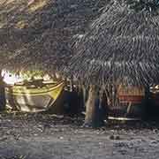 Canoes in boat house, Eauripik