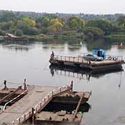 Ferry across Dniester river, Soroca