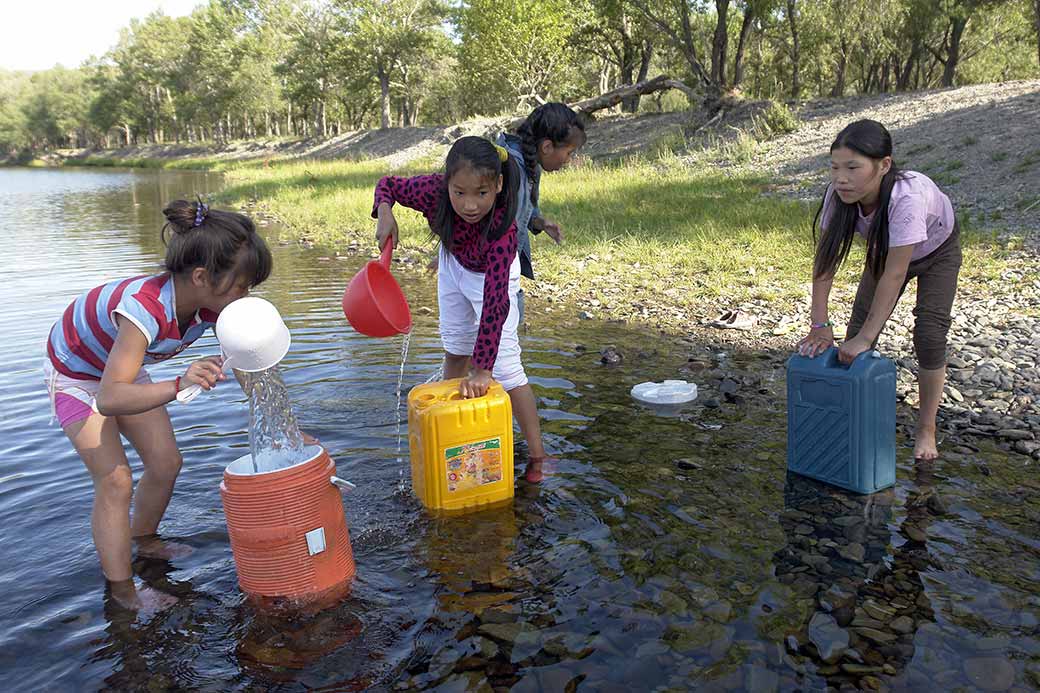 Fetching water