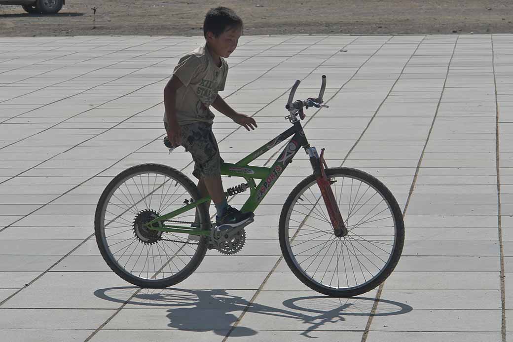 Boy on bike