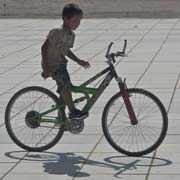 Boy on bike