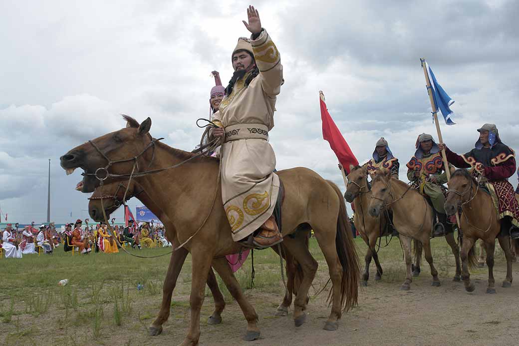 Genghis Khan enters