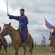 Sükhbaatar riding past