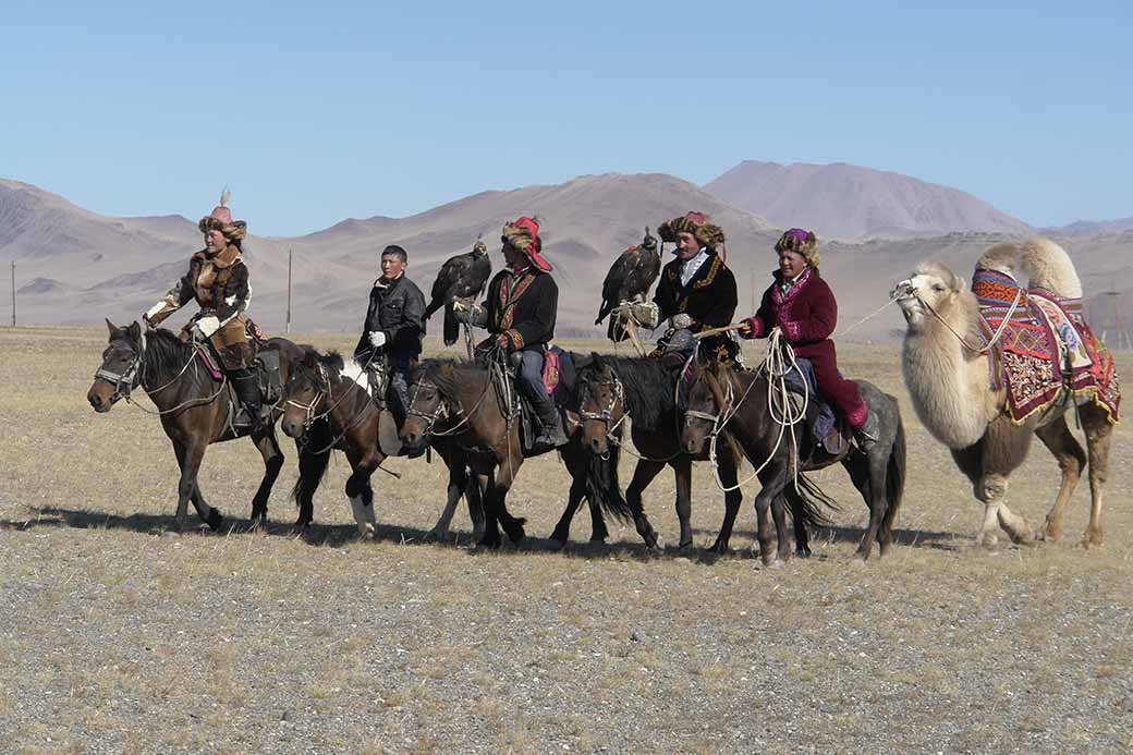 Eagle hunters arrive