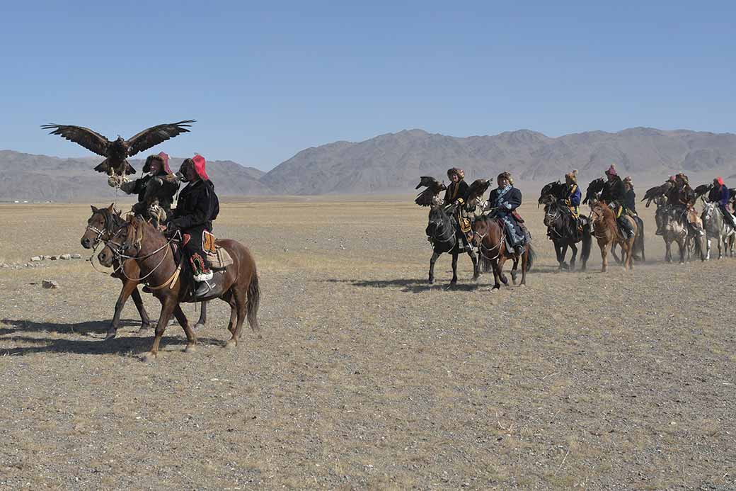 Eagle hunter parade