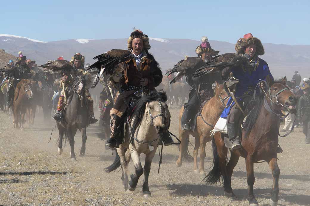 Eagle hunter parade