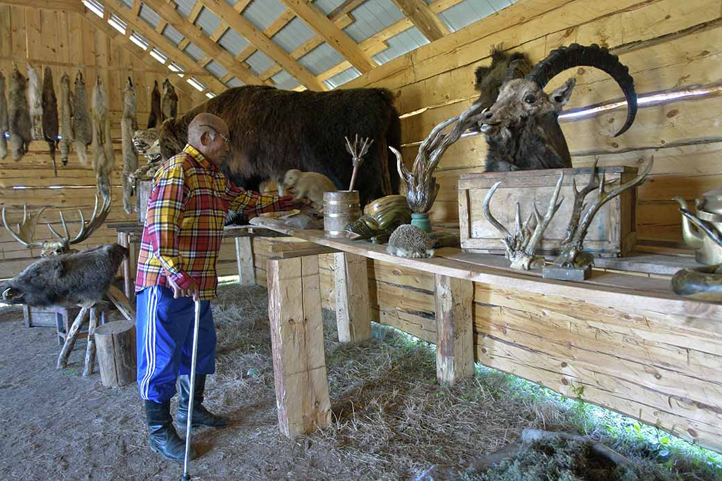 Hunter in his museum