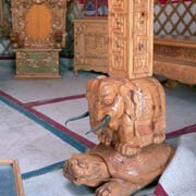 Carved roof poles