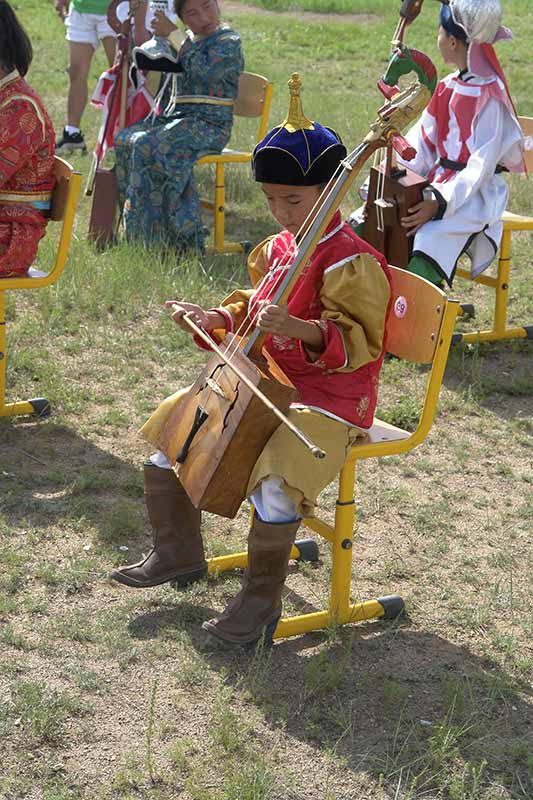 Boy playing Morin Khuur