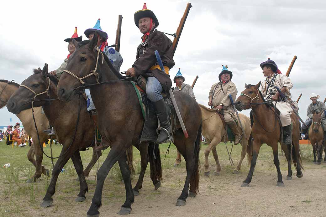 Troops on horseback