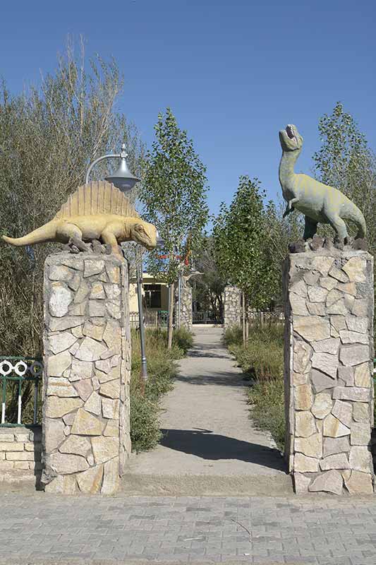 Dinosaur sculptures