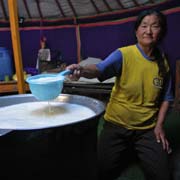 Boiling milk