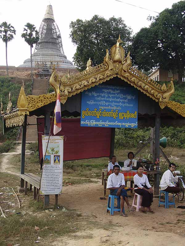 Stupa under construction