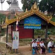 Stupa under construction