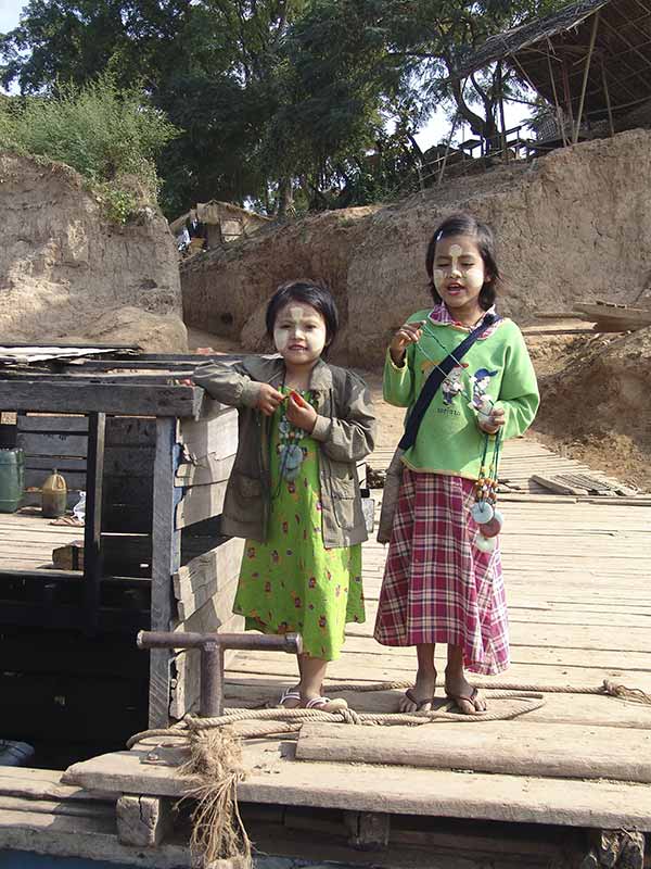 Girls selling souvenirs