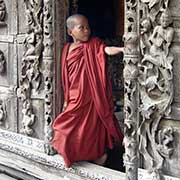 Young monk, doorway