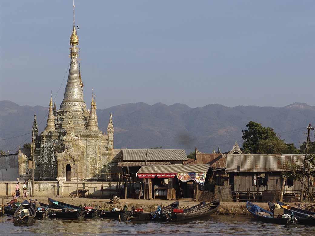 Mosaic covered pagoda