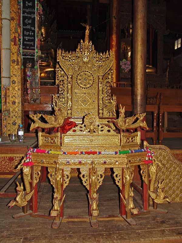 A gilded throne