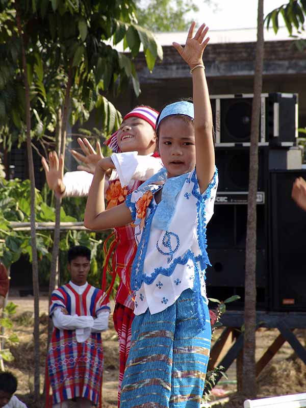 Girl and boy dance