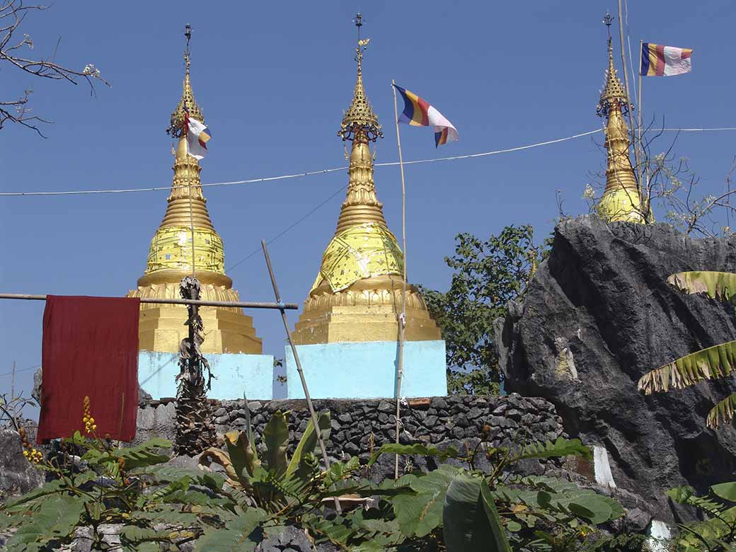 Golden stupas