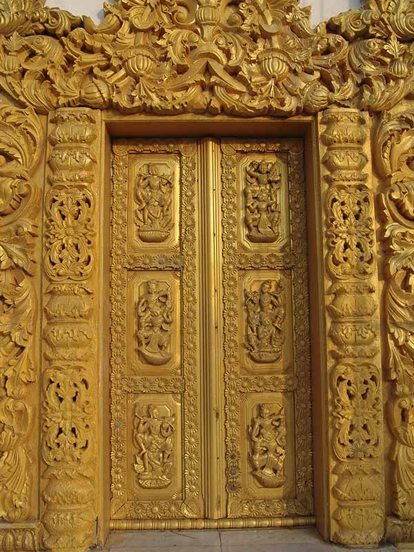 Elaborately carved door