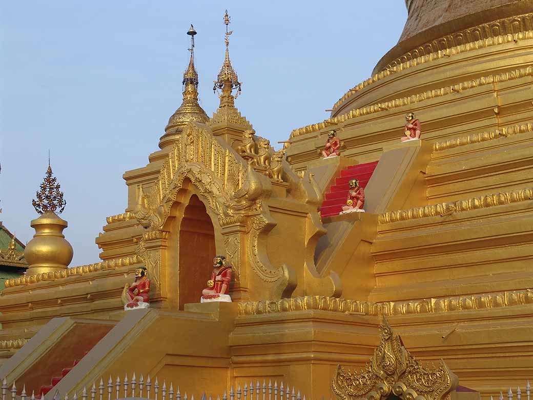 Golden stupa base